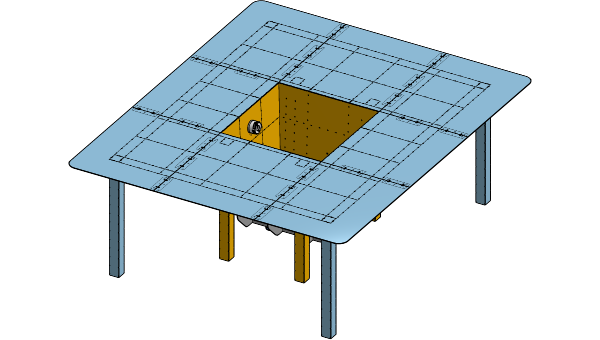 CAD view of a steel mold